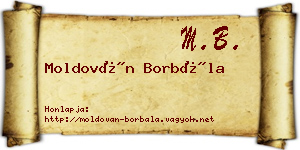 Moldován Borbála névjegykártya